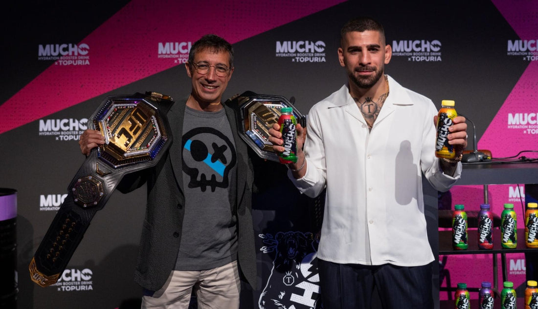 Hijos de Rivera e Ilia Topuria lanzan MUCHO: la nueva bebida funcional sin azúcar ni cafeína