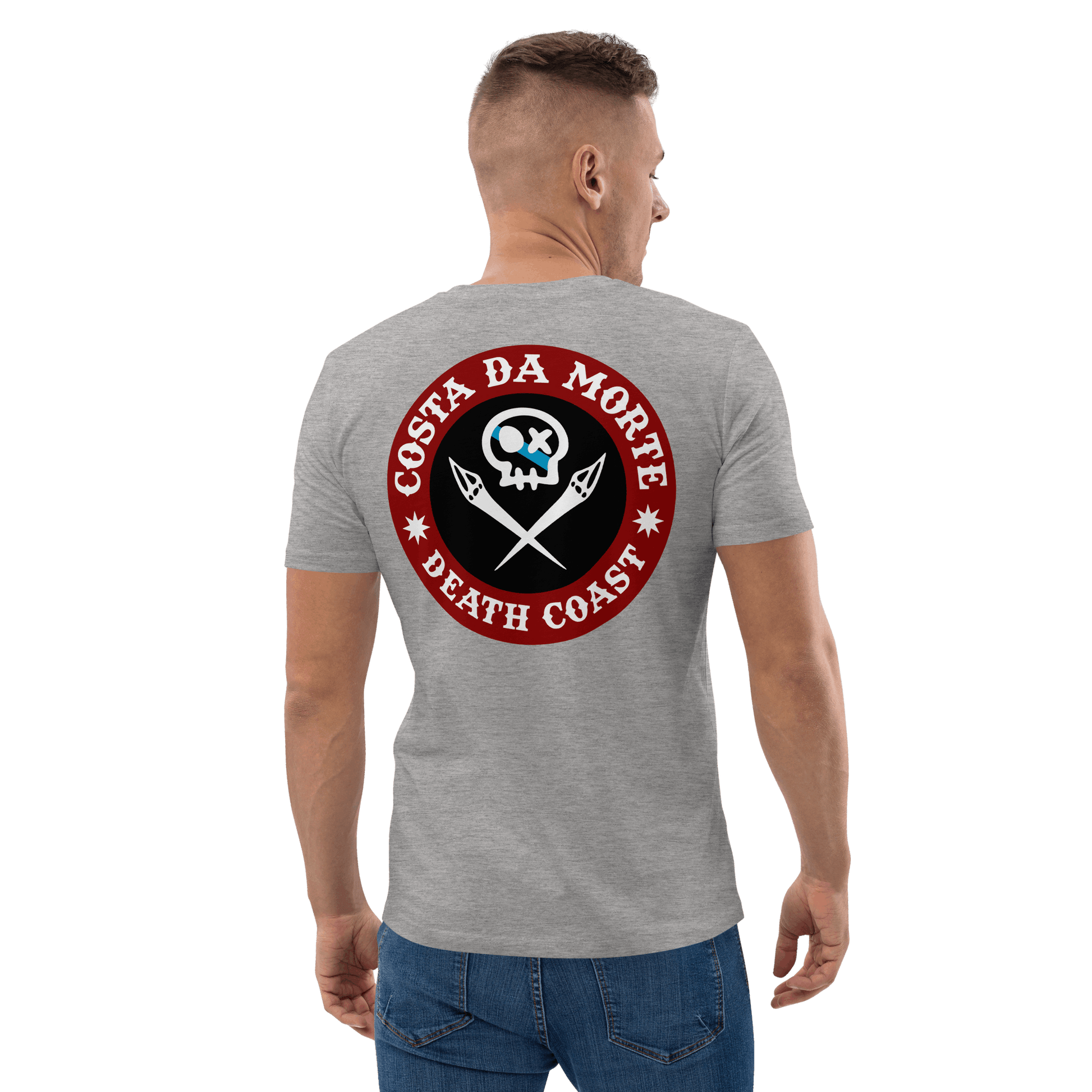 Camiseta # RONCUDO // ROJO Y NEGRO //  ECO Algodón Orgánico // Unisex - COSTA DA MORTE 💀 DEATH COAST