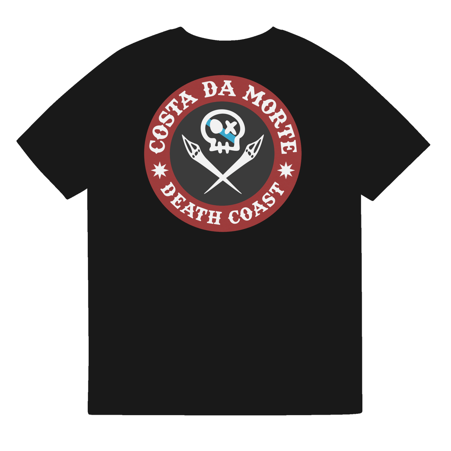 Camiseta # RONCUDO // ROJO Y NEGRO //  ECO Algodón Orgánico // Unisex - COSTA DA MORTE 💀 DEATH COAST