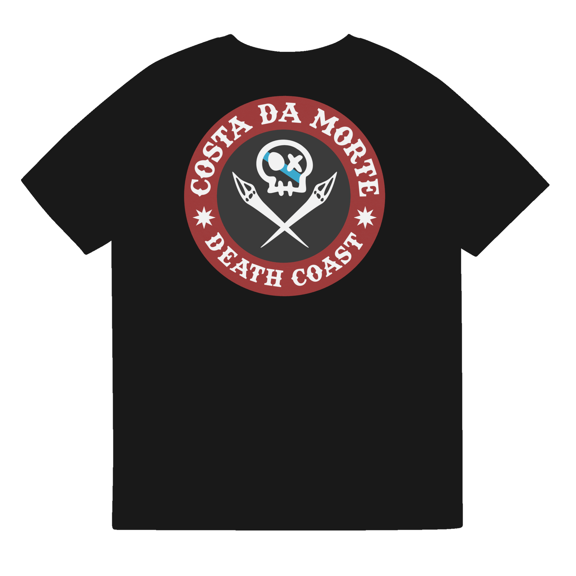 Camiseta # RONCUDO // ROJO Y NEGRO //  ECO Algodón Orgánico // Unisex - COSTA DA MORTE 💀 DEATH COAST