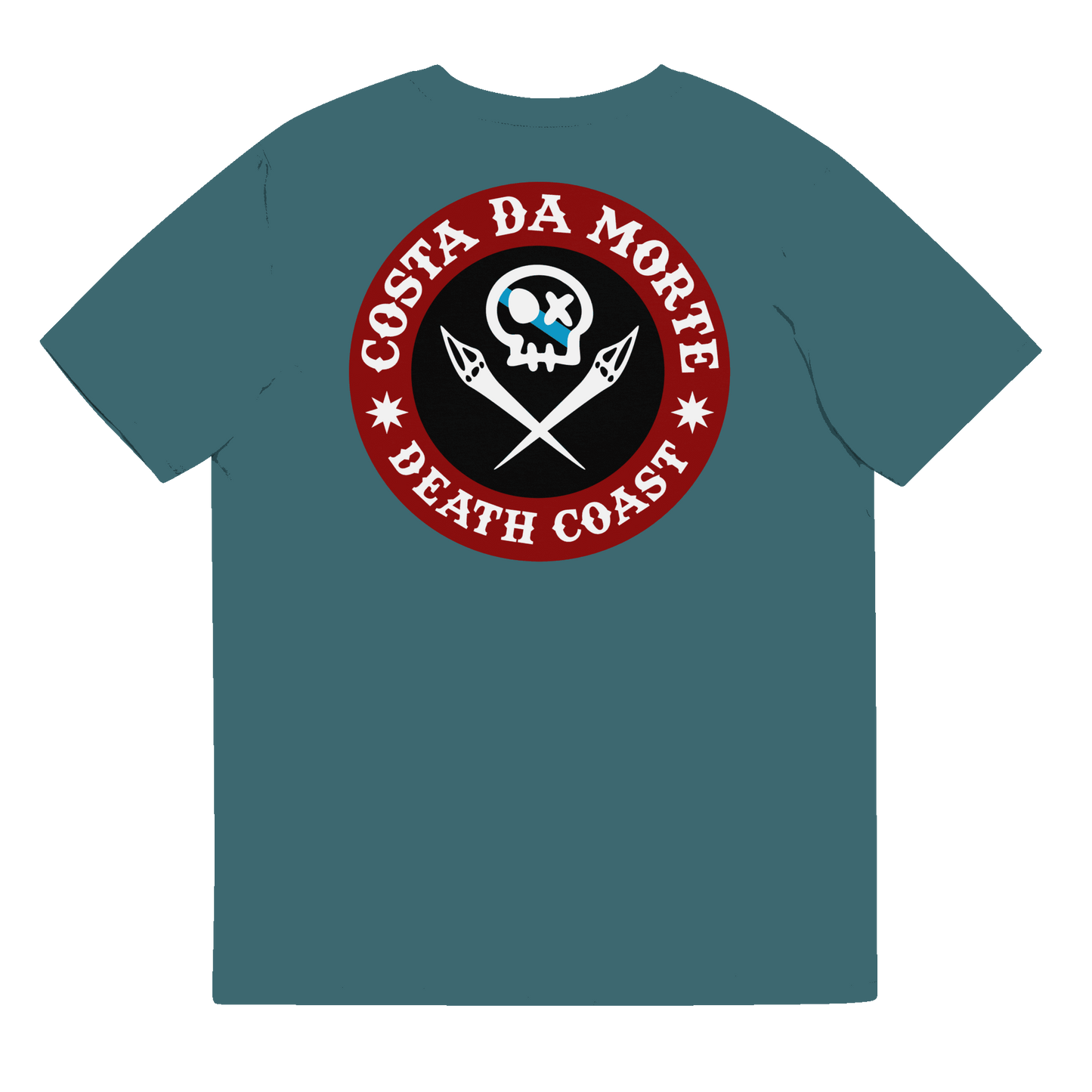 Camiseta # RONCUDO // ROJO Y NEGRO //  ECO Algodón Orgánico // Unisex - COSTA DA MORTE 💀 DEATH COAST