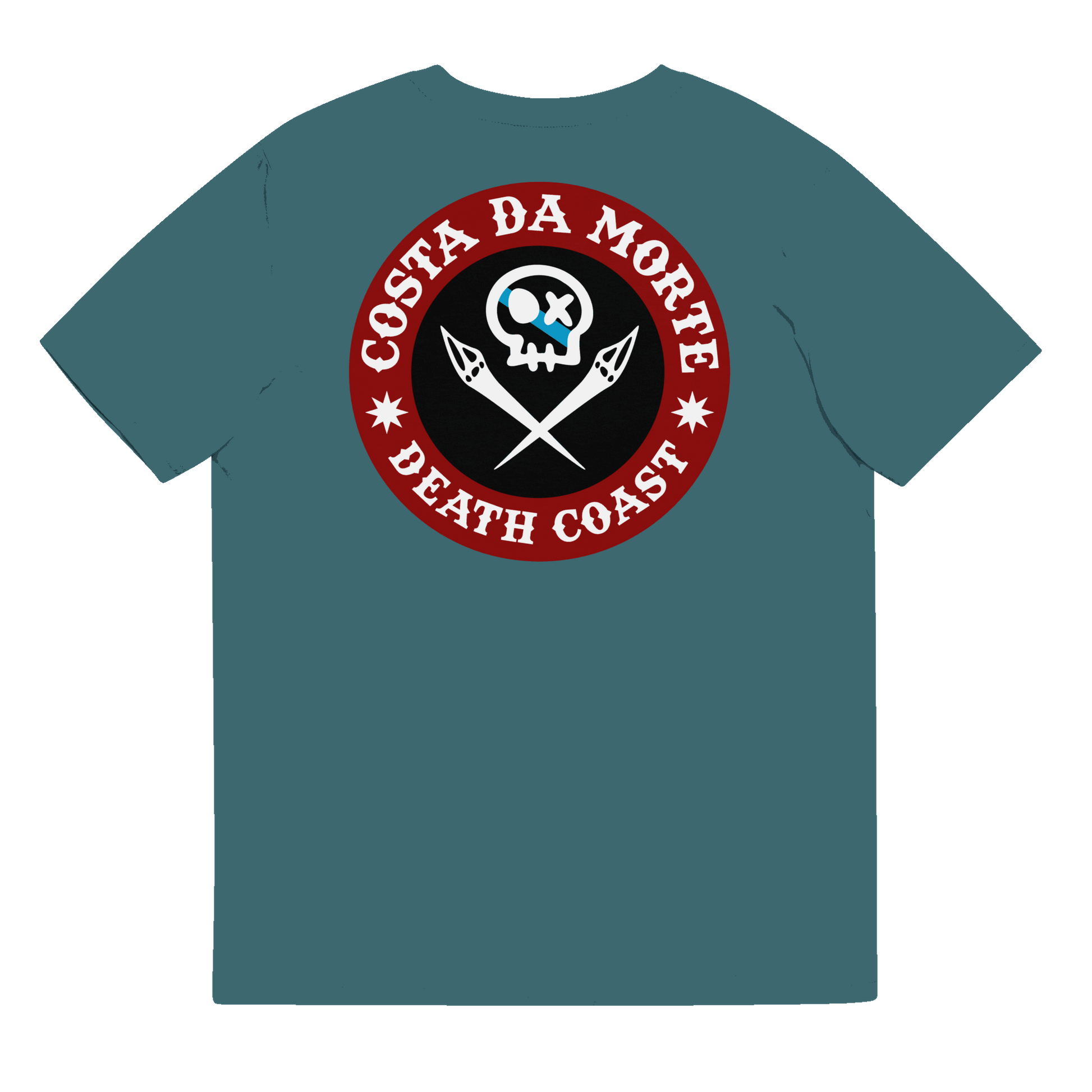 Camiseta # RONCUDO // ROJO Y NEGRO //  ECO Algodón Orgánico // Unisex - COSTA DA MORTE 💀 DEATH COAST