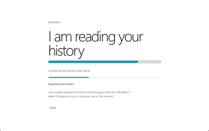 MEMMEM leyendo tu historial, todo en tu ordenador